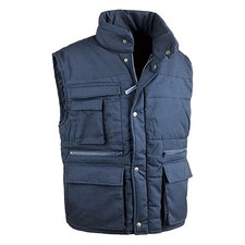 Gilet da Lavoro Uomo Invernale Antares Blu Navy Smanicato Taglia L Multi Tasche