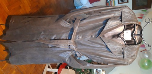 Cappotto pelle donna marrone - pelle,