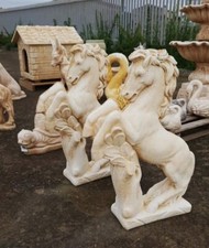 COPPIA CAVALLI RAMPANTI STATUA
