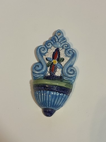 Acquasantiera ceramica e - acquasantiera, in
