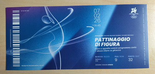 Biglietto ricordo olimpiadi - biglietto,