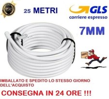 PROLUNGA CAVO COASSIALE 25MT MATASSA FILO RG6/U ANTENNA TV DIGITALE TERRESTRE