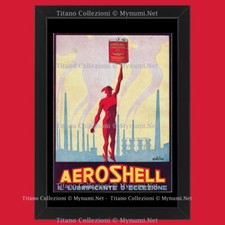 Anni ' 30  * Pubblicità Originale "Aeroshell - BAKISFIGUS, Il Lubrificante d'Ecc