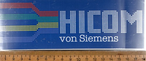 Vecchio adesivo hicom - hicom, di