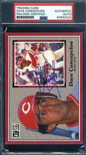 Autografo Dave Concepcion PSA DNA firmato 1983 Donruss Jumbo