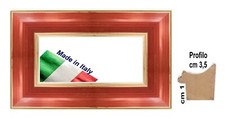 Cornice Oro e Rossa in legno sgusciato x foto,stampe diplomi - Spes.front.cm 3,5