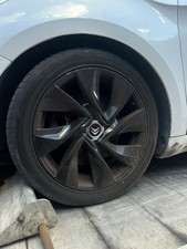 3 DISCHI RUOTA CERCHI IN LEGA R18 NERI PER CITROEN DS5 2011/2015