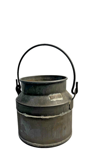 Vecchio secchio latte panna