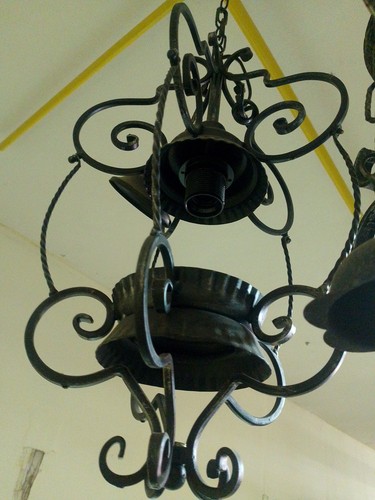 Lampadario ferro battuto - lampadario,