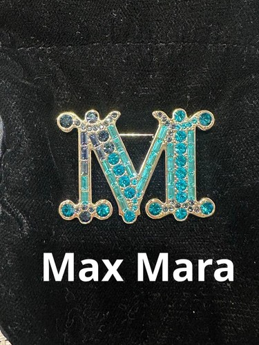 Spilla cristallo maxmara blu - cristallo,