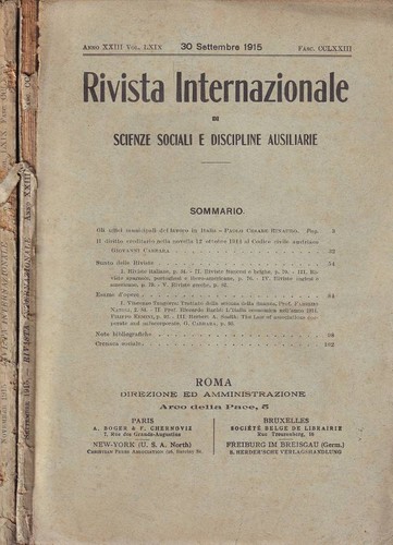 Rivista internazionale - internazionale, di