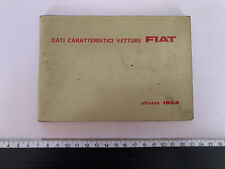 Libretto Manuale Dati Caratteristici Autovetture FIAT 1964 - 500D 600D 1100D ...