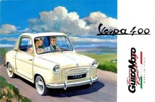 TARGA METALLO AUTO VESPA 400