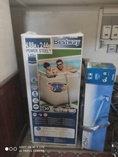 piscina fuoriterra usata Bestway Power steel + pompa a sabbia