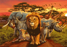 SAVANNAH ANIMALS LION CHEETAH