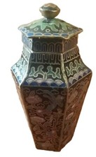 Potiche cloisonné esagonale