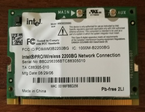 Scheda intel pro wirelees - scheda, pro/wirelees