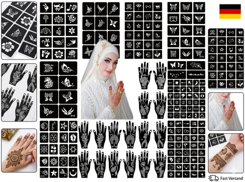 Kit stencil tatuaggio - kit, hennè
