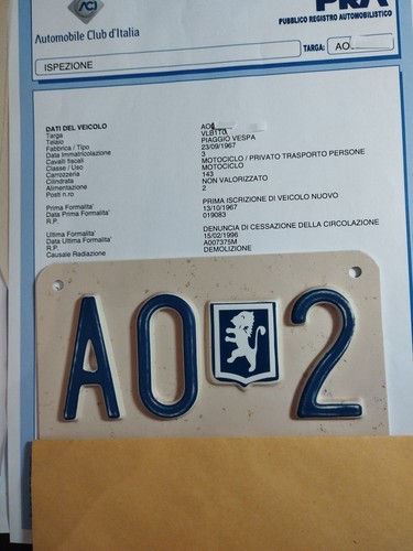 Vespa 150 1967 aosta solo - ,
