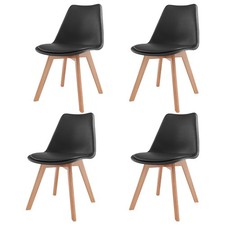 Set di 4 sedie imbottite da