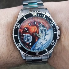 Orologio Dial Stampa Spazio Astronauta Sportivo uomo Cassa 40 mm Quarzo