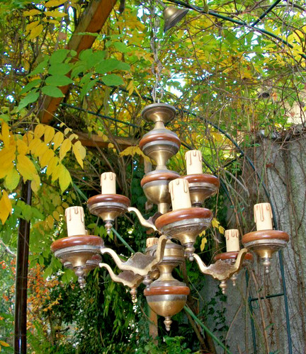 Antico grande raro lampadario - raro,