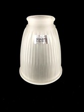 Vetro di ricambio paralume per applique abat-jour e lampadari cono bianco satina