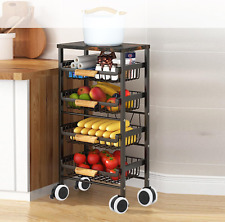 Carrello Portaoggetti, Metallo Carrello Con Ruote Robusto E Stabile, Organizzato