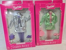 Barbie Fashion Avenue Boutique 1997 #18126 - set completo verde e argento - lotto di 2 nuovi con scatola