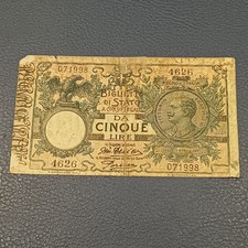 Banconota Regno D Italia