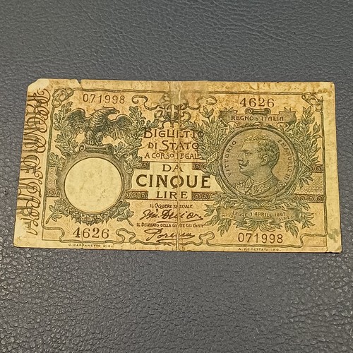 Banconota regno italia - d,