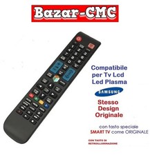 TELECOMANDO per TV SAMSUNG LED 3D LCD PLASMA Smart TV QLED OLED retroilluminato