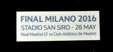 Patch ufficiale Real Madrid Vs Atletico Madrid UCL 2016 dettaglio finale partita Navy