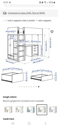 Cameretta bambini ikea smastad - ikea,
