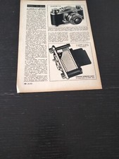 1950 CLOSTER IIA MACCHINA FOTOGRAFICA CAMERA DESCRIZIONE TECNICA  NOVITA