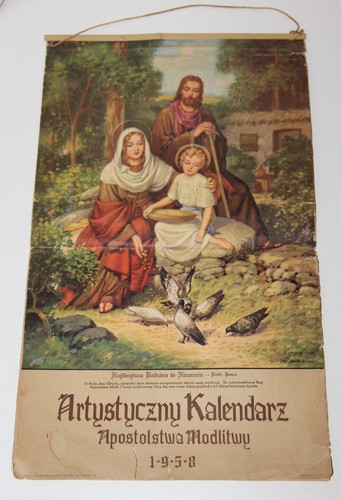 Catholic polish calendar 1958 - calendar,