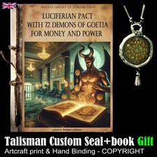 Antique Book Black Magic Forbidden Knowledge Luciferian Pact with Money 72 Demon