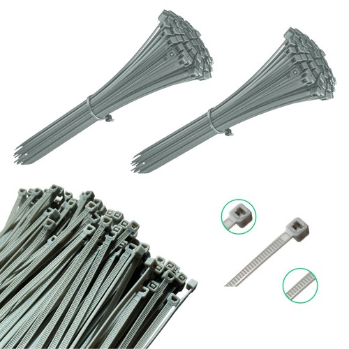 200 fascette plastica grigie - plastica,