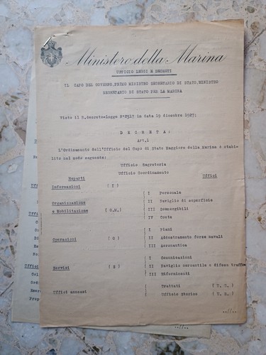 Autografo mussolini decreto - autografo, su