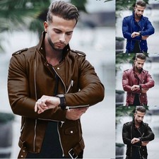 Giacca di pelle alla moda uomo