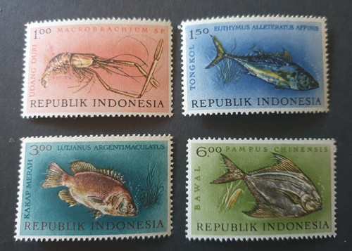 1963 indonesia asia - set, pesce