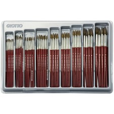 Set 156 pz Pennelli punta tonda serie 400 GIOTTO misure da 1 a 10 con espositore