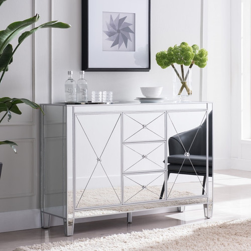 Silver wood and glass - 50",