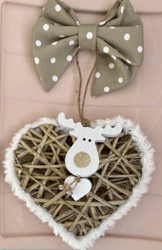 Cuore ghirlanda vimini rattan - ghirlanda,