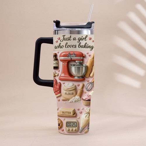 Personalized baking tumbler - personalized,