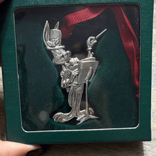 1993 Looney Tunes Holiday Collection Peltro Ornamento Insetti Coniglietto Conduttore