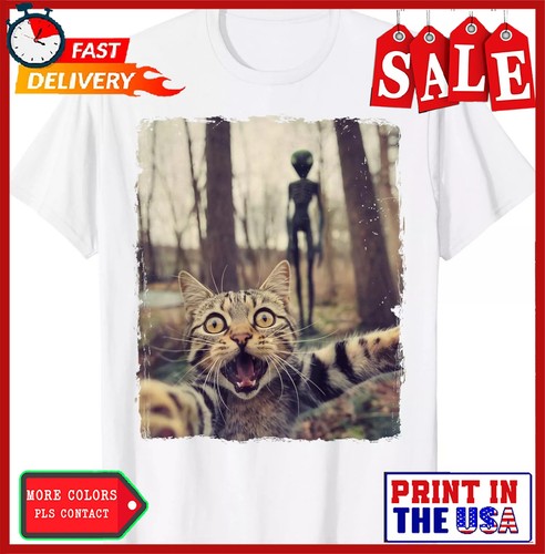 Maglietta gatto selfie - maglietta, con