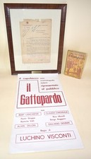 GATTOPARDO 1a ed 1958 Locandina Film Luchino Visconti Autografo Lampedusa