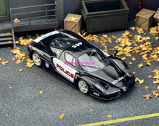 Modellino sportivo King 1:64 nero NFS polizia Enzo Racing auto in metallo pressofuso