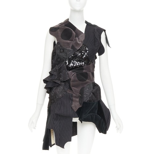 Rara minigonna patchwork - minigonna, nera